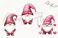 Watercolor Valentine Gnomes | Valentines Day PNG Product Image 3