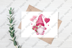 Watercolor Valentine Gnome Png Product Image 3
