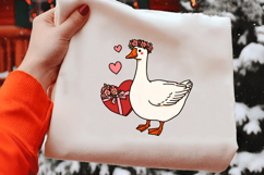 Watercolor Valentine Goose Clipart Product Image 2