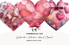 Watercolor Valentine Heart Clipart Product Image 1