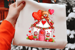 Watercolor Valentine House Clipart Product Image 2