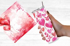 Watercolor Valentine&#039;s Day Digital Paper Bundle Product Image 5