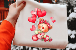 Watercolor Valentines Baby Doll Clipart Product Image 2