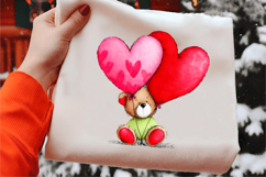 Watercolor Valentines Balloons Clipart Product Image 2