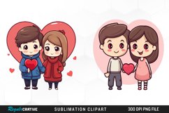 Valentine&#039;s Day Couple Clipart Product Image 1