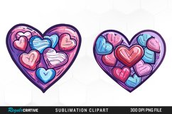 Watercolor Valentines Balloons Clipart Bundle Product Image 3
