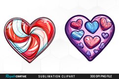 Watercolor Valentines Balloons Clipart Bundle Product Image 2