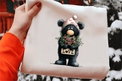 Watercolor Valentines Black Gnome Clipart Product Image 2