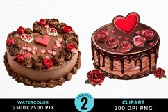 Valentines Cakes Sublimation PNG Clipart Product Image 1