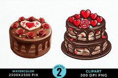 Valentines Cakes Illustration PNG Clipart Product Image 1