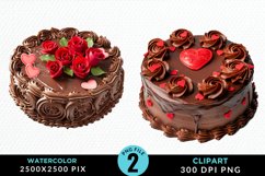 Valentines Cakes Sublimation PNG Clipart Product Image 1