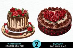 Valentines Cakes Illustration PNG Clipart Product Image 1