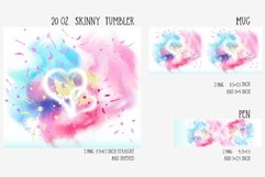 watercolor valentines day sublimation design for tumbler and mug and pen