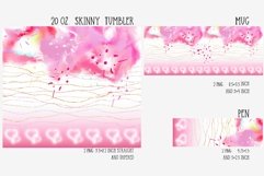 watercolor valentines day sublimation design for tumbler and mug