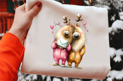 Watercolor Valentines Dogs Clipart Product Image 2