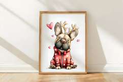 Watercolor Valentines Dogs Clipart Product Image 3