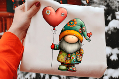 Watercolor Valentines Gnome Clipart Product Image 2