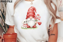 Watercolor Valentines Gnome PNG Product Image 2