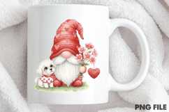 Watercolor Valentines Gnome PNG Product Image 4