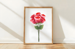 Watercolor Valentines Roses Clipart Product Image 3