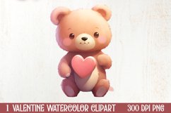 Valentines Day Bear Clipart, Christmas Clipart Product Image 1