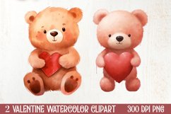 Valentines Day Bear Clipart, Christmas Clipart Product Image 1