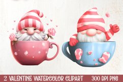 Cute Chibi Corgi Valentine Clipart, Valentines Clipart Product Image 1