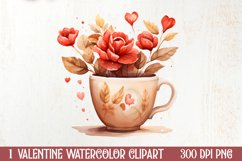 Watercolor Valentines Day Clipart, Christmas Clipart Product Image 1