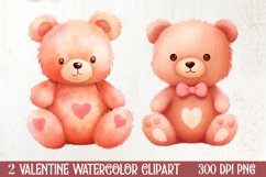 Valentines Day Bear Clipart, Christmas Clipart Product Image 1