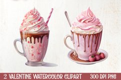 Valentine Day Coffee Clipart, Christmas Clipart Product Image 1