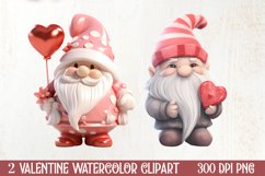 Cute Chibi Corgi Valentine Clipart, Valentines Clipart Product Image 1