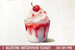 Watercolor Valentines Day Clipart, Christmas Clipart Product Image 1