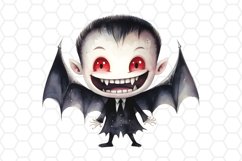 Watercolor Vampire Clipart Halloween Sublimation