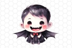 Watercolor Vampire Clipart Halloween Sublimation