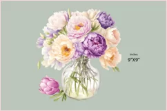 Peonies png clipart|Bouquet Provence |floral sublimation png Product Image 2