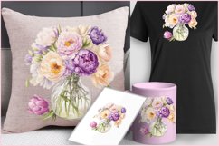 Peonies png clipart|Bouquet Provence |floral sublimation png Product Image 4