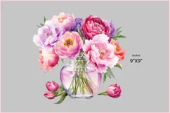 Peonies png clipart sublimation|Bouquet Provence |floral png Product Image 2