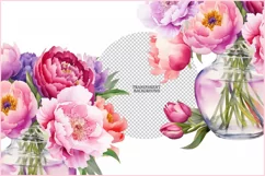 Peonies png clipart sublimation|Bouquet Provence |floral png Product Image 3