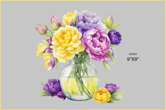 Peonies png clipart|Bouquet Provence |floral png sublimation Product Image 2