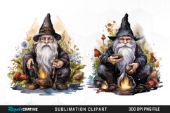 Watercolor Vicar Gnomes clipart Bundle Product Image 3