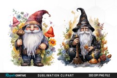 Watercolor Vicar Gnome Art Clipart Product Image 1