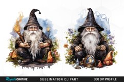 Watercolor Vicar Gnome Art Clipart Product Image 1