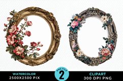 Watercolor Victorian Sublimation PNG Clipart Product Image 1