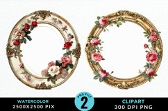 Watercolor Victorian Sublimation PNG Clipart Product Image 1