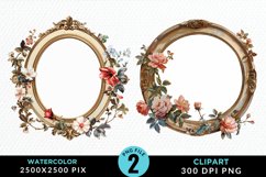 Watercolor Victorian Sublimation PNG Clipart Product Image 1