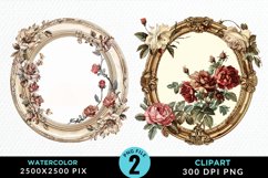 Watercolor Victorian Sublimation PNG Clipart Product Image 1