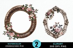 Watercolor Victorian Sublimation PNG Clipart Product Image 1