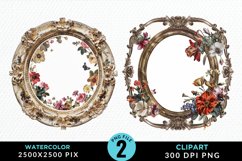 Watercolor Victorian Sublimation PNG Clipart Product Image 1