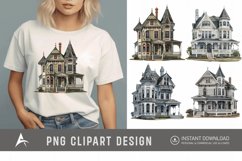 Watercolor Victorian House Clipart Product Image 1