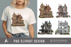 Watercolor Victorian House Clipart Product Image 1